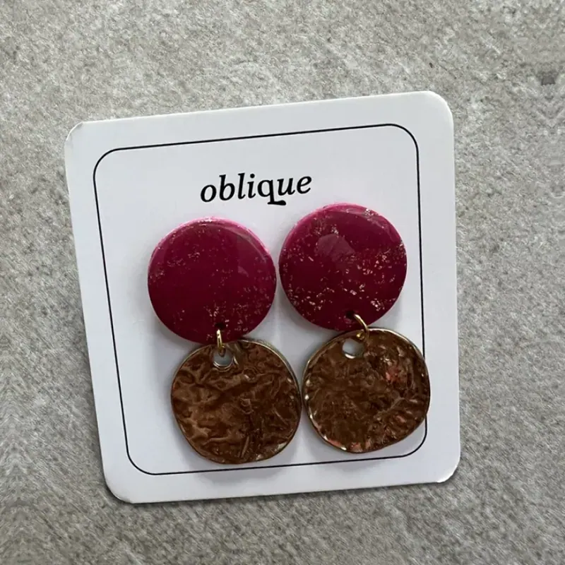 Pendientes personalizados de Oblique
