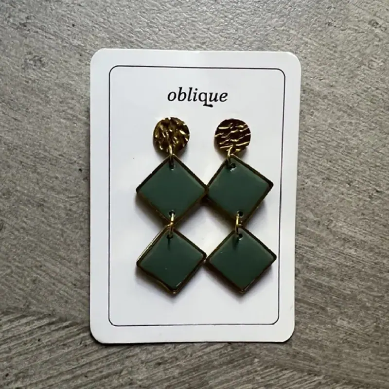 Pendientes personalizados de Oblique