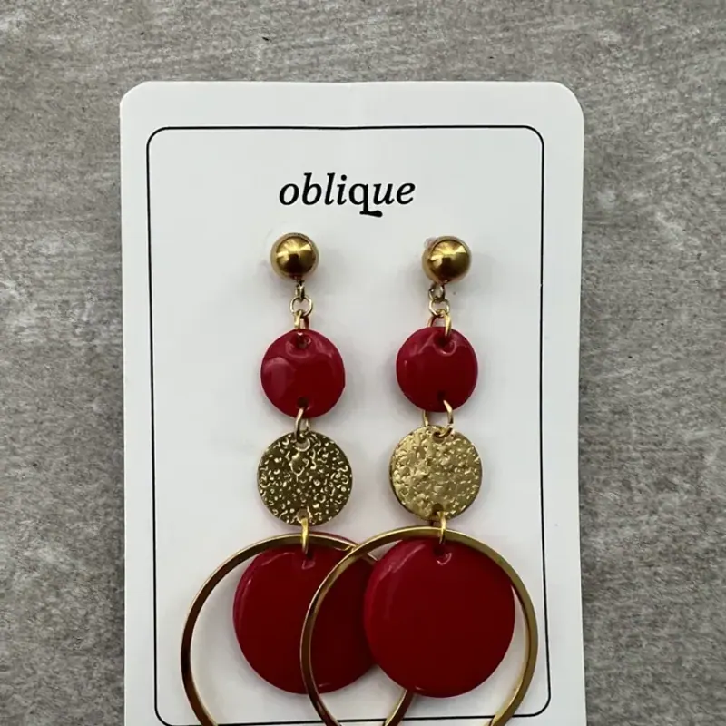 Pendientes personalizados de Oblique
